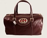 Gucci - Gucci Handbags (Brown) 175401 Britt Leather Boston Bag