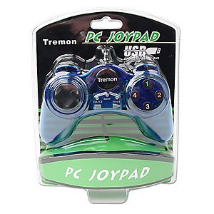 USB 10-Button Joypad for PC (Translucent Blue) by Tremon