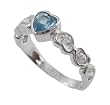 Sterling Silver Heart Ring with CZ Accent