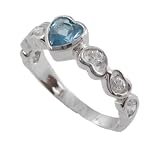 Sterling Silver Heart Ring with CZ Accent