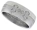 Jewelry : Surgical Steel 5/16' (8mm) Domed Cross Ring with Brushed Center
