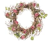 18 Inch Rose Garden Flower and Miniberry Front Door Wreath