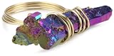 Vanessa Mooney Rainbow Quartz Gold Wire-Wrapped Ring, Size 8