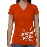NCAA Sam Houston State Bearkats Ladies Paint Strokes V-Neck T-Shirt - Orange