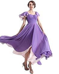 A-line Sweetheart Lace Slit Natural   Waistline Chiffon Floor Length Evening Dress 