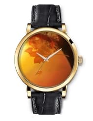 SPRAWL Aanalog Fashion Series Gold Ladies Watches of Genuine Black Leather Strap,Unique Wrist Watch for Women Girls Designed with Yellow maple leaf