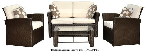 Del Mar Collection - 4pc Outdoor Wicker Patio Furniture