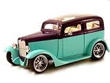 Review Road Signature 30078 / Diecast Model Ford Model A Sedan (1931) in Green and Purple (1:18 scale)