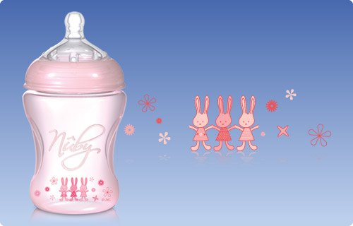 Nuby SoftFlex Natural Nurser 8 oz - girl colors
