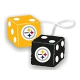 FMD98013 - Rearview Mirror Car Fuzzy Dice - Pittsburgh Steelers