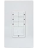 Enerwave ZWN-SC7 Z-Wave Scene Controller 7-Button Switch, 2 Free Wall Plates, NEUTRAL WIRING REQUIRED, White