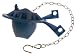 Standard Replacement Toilet Flapper with Chain- Basic Blue - Save Water