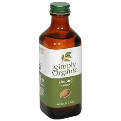 Simply Organic Almond Extract, Certified Organic, 4-Ounce Containers  (Pack of 3)