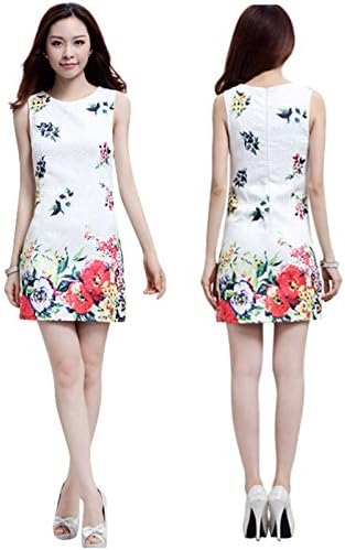 HnB New Retro Jacquard Digital Print Slim Sleeveless Dress