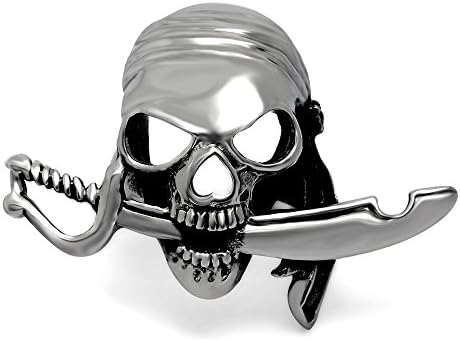 Samurai officers domineering skull ring Titanium steel jewelry wholesale personality SA391 Siz-12