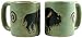 Set Of Two (2) MARA STONEWARE COLLECTION - 16 Oz. Coffee Cup Collectible Dinner Mugs - Pueblo Buffalo Design