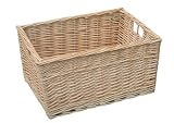 Buff Willow Wicker Storage Basket (M)
