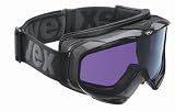 UVEX Uvision Magic Ski Goggle,Black Metallic Frame with LCD and Psycho Lens