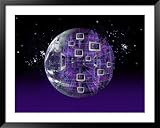 Worldwide Networking Photography Framed Art Poster Print by Lisa Podgur Cuscuna, 49x39
