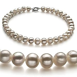 PearlsOnly White 10-11mm A Freshwater Pearl Necklace 18 inch by