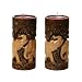 Indian Home Decor: Set of Two Handcarved Wood Tealight Candle holders
