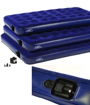 Texsport Deluxe Air Bed with Built in Battery Pump, Queen Size