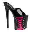 8 Inch High Platform Sexy Shoes Hot Pink Corset Platforms