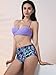 Choies Women's Nylon Push Up Bikini Top and Floral High Waist Bottom