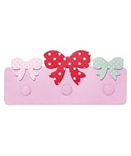 Pretty bows coat pegs - Pink