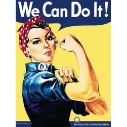 We Can Do It War Poster - Midi Metal Wall Sign Retro Art 20cms x 30cms