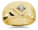 0.25 CTW Men's Diamond Ring in 14K Yellow Gold