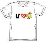 【PHANTASY STAR PORTABLE】アイラブラッピーTシャツ サイズ：M / WHITE phantasy star portable