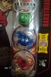 Bakugan Gundalian Invaders Bakutriad: Red Pyrus Lumino Dragonoid 670g, Blue Aquos Sabator 630g, Green Ventus Hakapoid 820g [New, in Package]