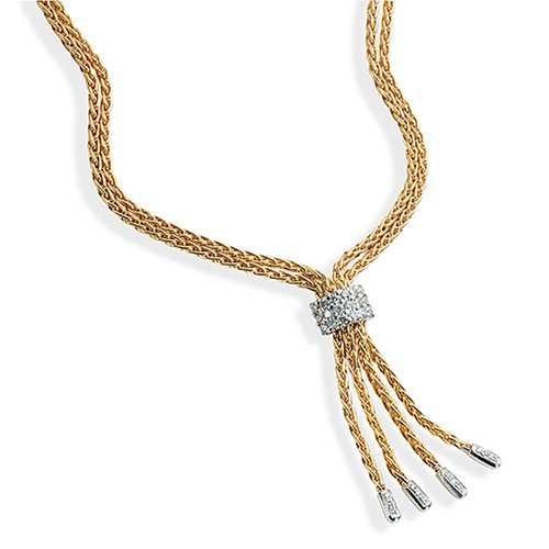 18 KT Yellow Gold Diamond Necklace