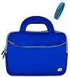 Neoprene Sleeve Carry Case (Dual Pocket Blue with Handle) for Lenovo S10-1311uw 10.2-inch + Bonus Wristband
