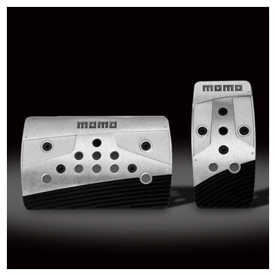 MOMO Stealth Black Aluminum Automatic Pedal Covers