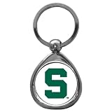 Michigan State Spartans NCAA High-Polish Chrome Key Tag w/ Photo Dome