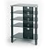 Av / Lcd Tv Stand Black Glass And Black Legs