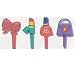 Beauty Cakes Cupcakes - 8 Re-Usable Cake Pics & Party Favors