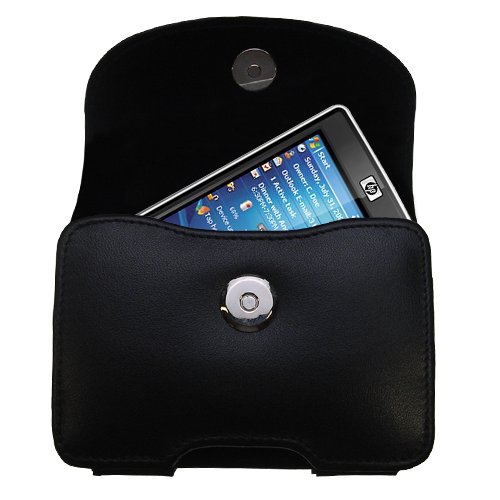 Electronics: Horizontal Leather Case with Belt Clip/Loop for the HP iPaq 211