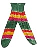 Belly Dance Pant Women's Gypsy Cotton Tie Dye Boho Indie Harem Pants (Green)