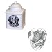 Bull Mastiff Memorial Urn by Porcelain by Rosalinde (7in)