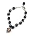 Oi! - Ladies Black Glass Bead and Venetian Glass Bracelet - B5023