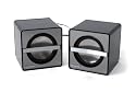 Dicota Sound USB Notebook-Lautsprecher schwarz/silber
