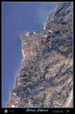 Satellite Print of Beirut, Lebanon, 24