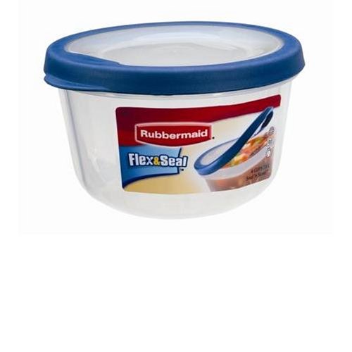 Rubbermaid FG5152C4EBLUE Flex & Seal Round 4-Cup Food Storage Container