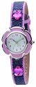 Spirit Girls Pink Flower Denim Beaded Watch With Matching Purse and Pendant