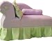 Fantasy Furniture Princess Chaise, Lavender / Green