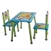 Kinder Tisch mit 2 St�hle eckiger Tisch Sitzgarnitur "Fr�hliche Arche"!