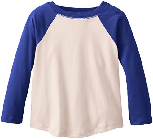 Kidtopia Little Boys' Long Sleeve Raglan Colorblock Cotton Poly Baseball Tee